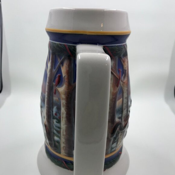 Budweiser Holiday Stein Mug 2000 The Clydesdale Legacy Holiday in the Mountains - Picture 9 of 12